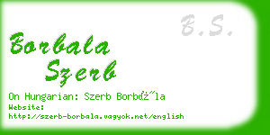 borbala szerb business card